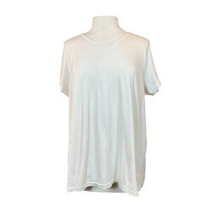 Hatch Maternity Luxe Nursing Friendly Short Sleeve Ecru T-Shirt LG